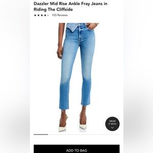 Mother Denim The Mid Rise Dazzler Ankle Fray size 27